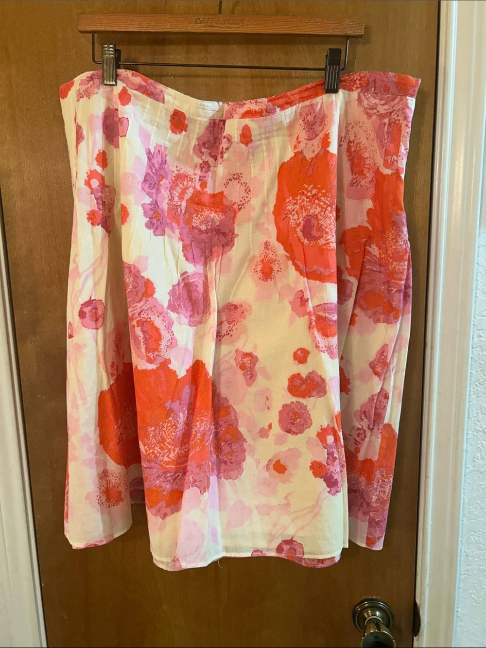 Floral Print A-Line Skirt in Pink & Coral. 22